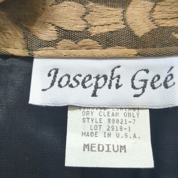 Joseph Gee brown vintage floral blazer size M - Picture 2 of 6